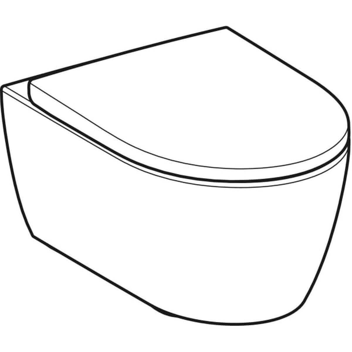 Geberit Wand-Tiefspül-WC iCon Set mit WC-Sitz weiß