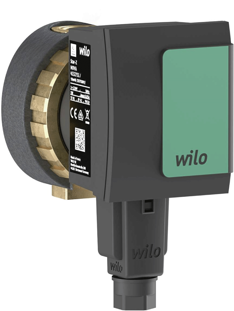 Wilo Trinkwasserpumpe Star-Z NOVA, Rp 1/2, 84mm, PN 10, 230 V