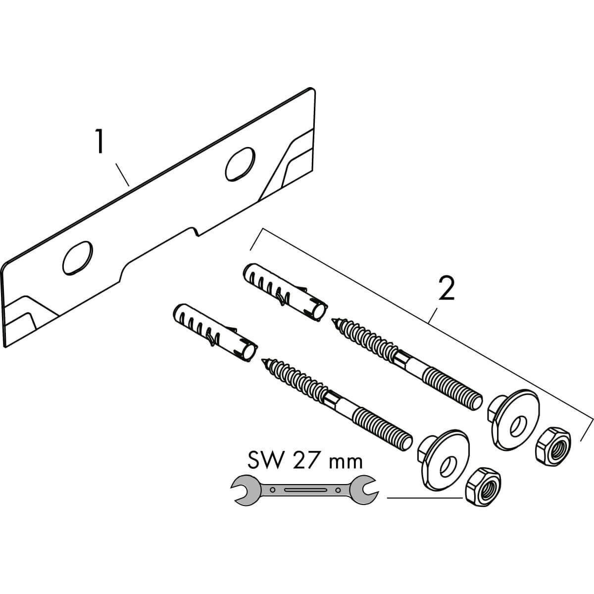 Hansgrohe - Waschtisch - Xanuia Q 550 x 480 mm | Hahnloch | Überlauf