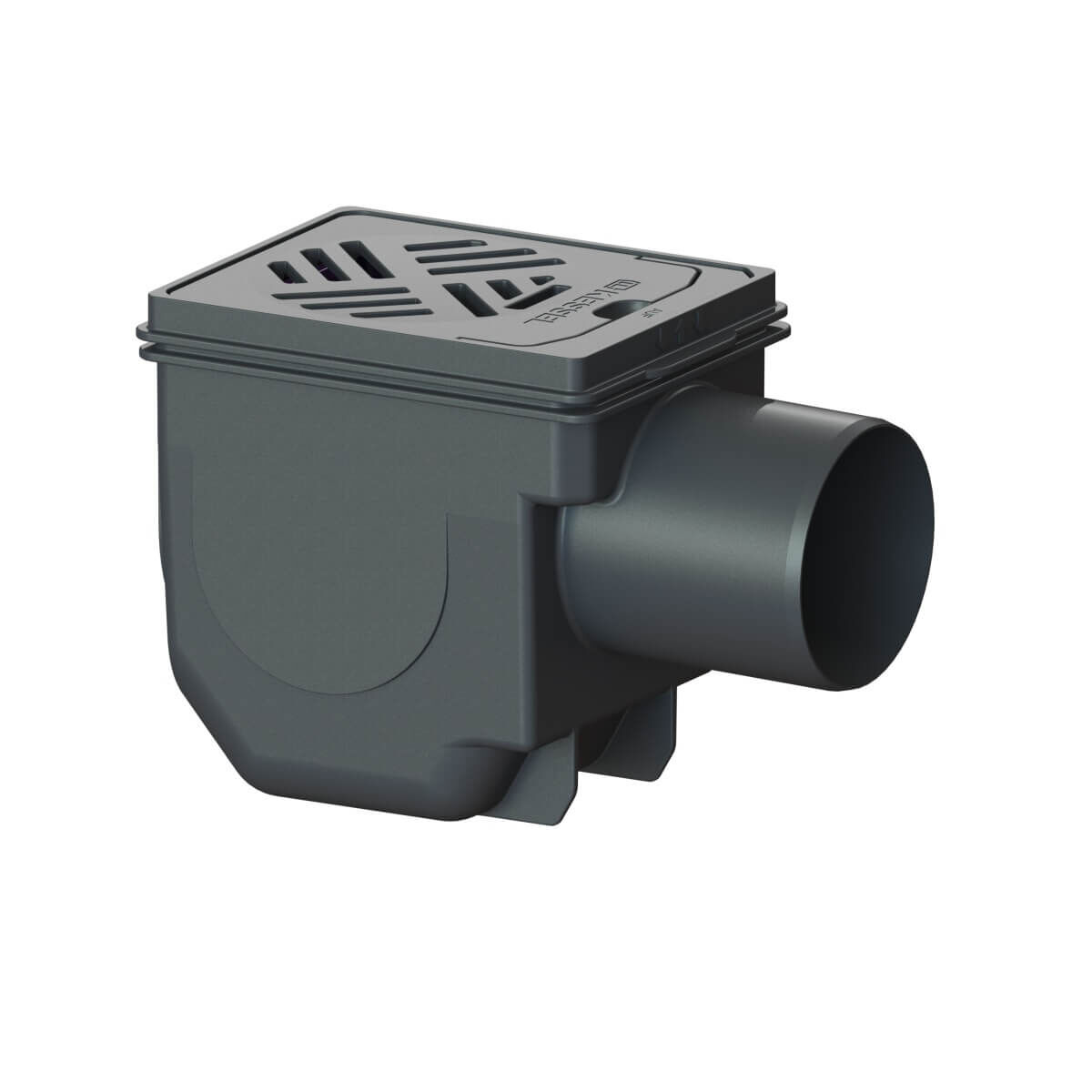 Kessel Kellerablauf DN 100 aus PP Schlitzrost schwarz 33101