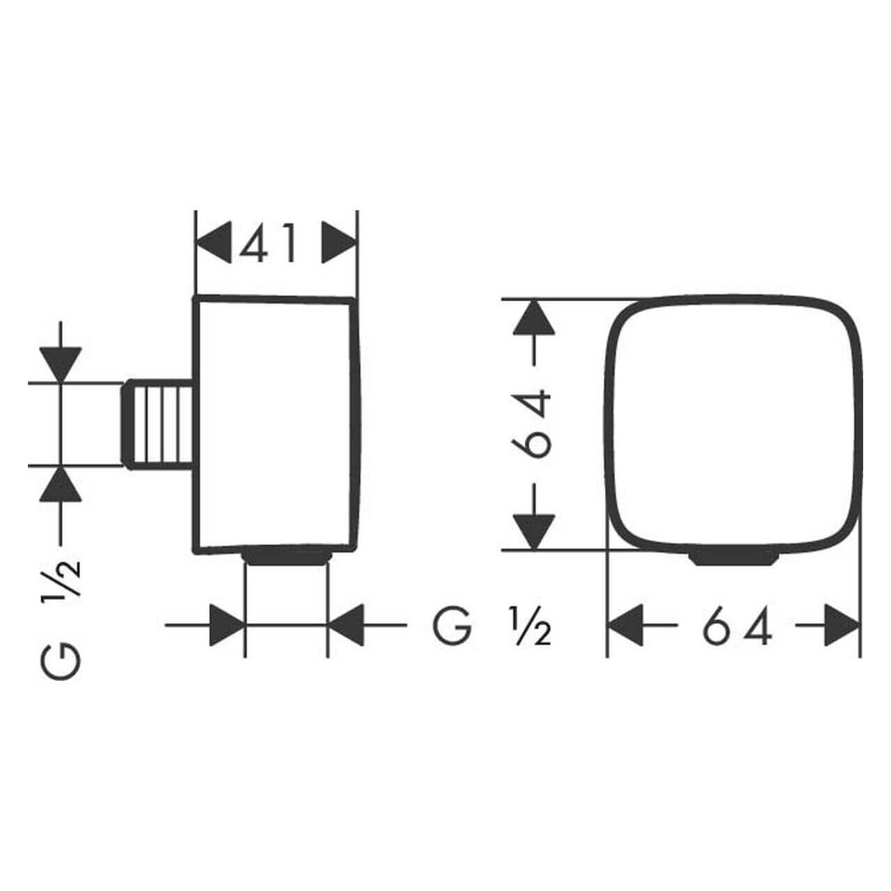 Hansgrohe Wandanschluss Fixfit SoftCube Chrom