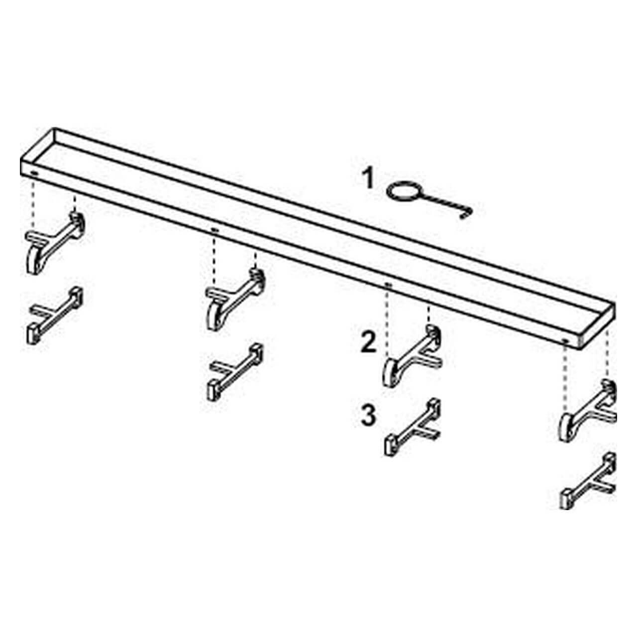 Tece Fliesenmulde Plate 1000 mm Edelstahl poliert