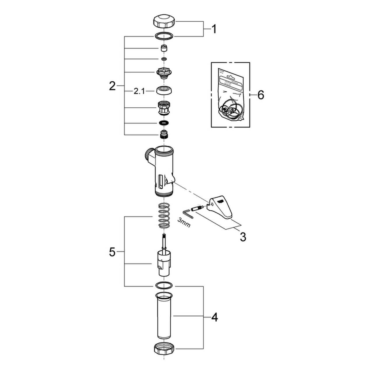 Grohe DAL-Vollautomatik-WC-Spüler 3/4" ohne Vorabsperrung Chrom