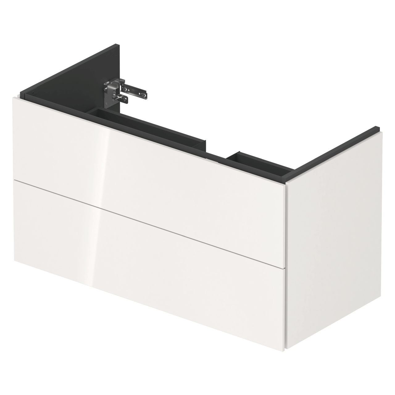 Duravit Waschtischunterschrank L-Cube 102 cm Weiß Hochglanz 2 Schubkästen wandhängend (LC624202222)