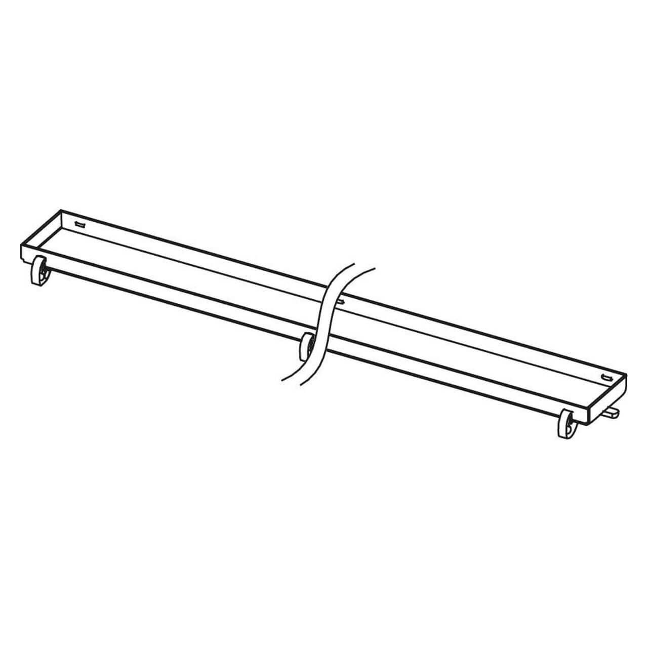 Tece Fliesenmulde Plate 800 mm Edelstahl poliert