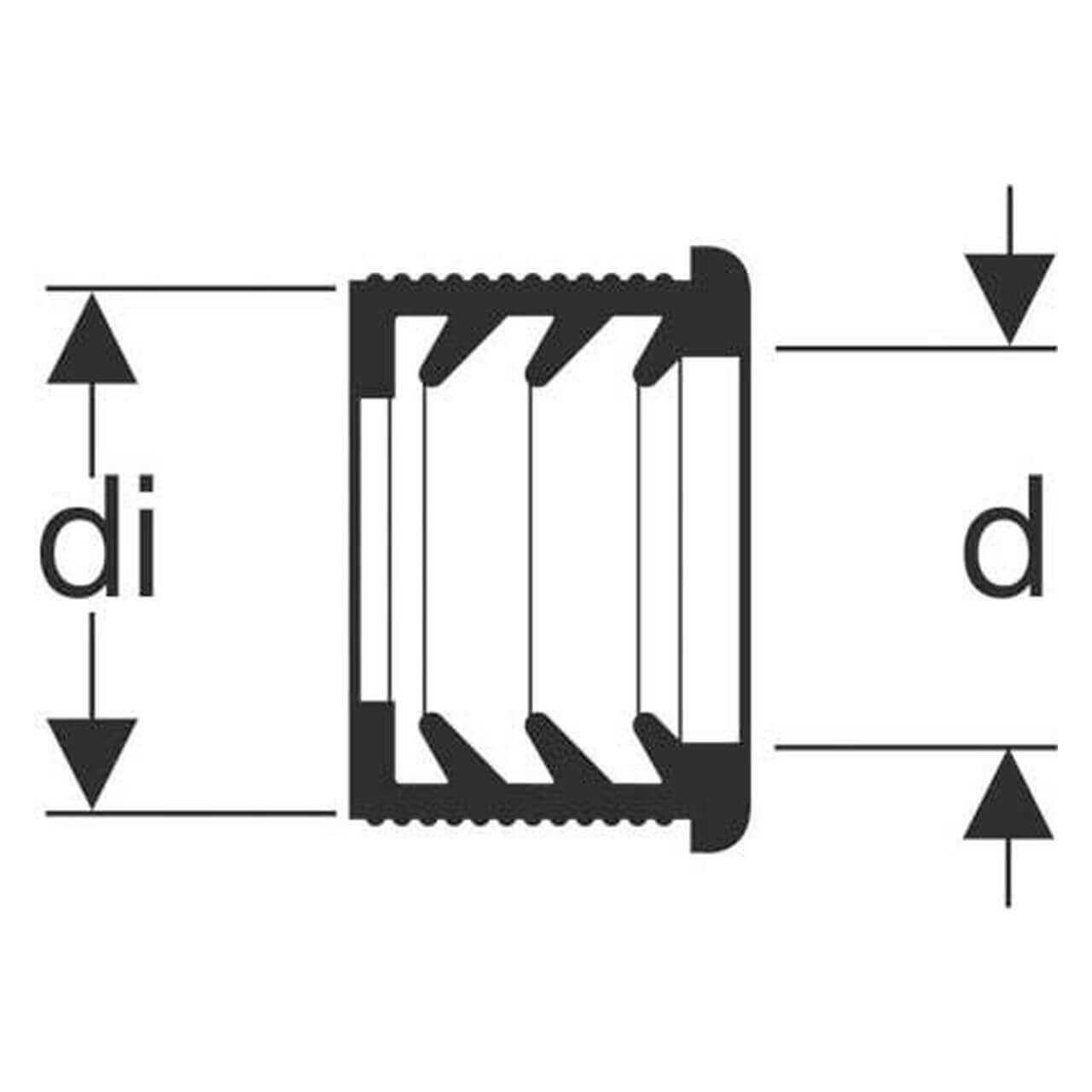 Geberit - Manschette - 50 x 57 mm EPDM | Bidet | Handwaschbecken