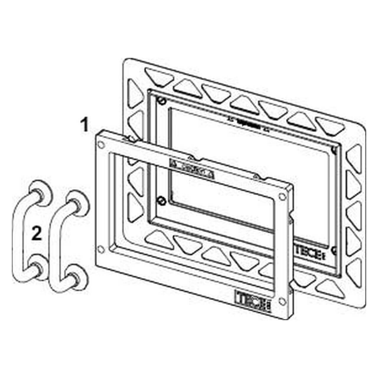Tece WC-Einbaurahmen Weiß für flächenbündige Montage