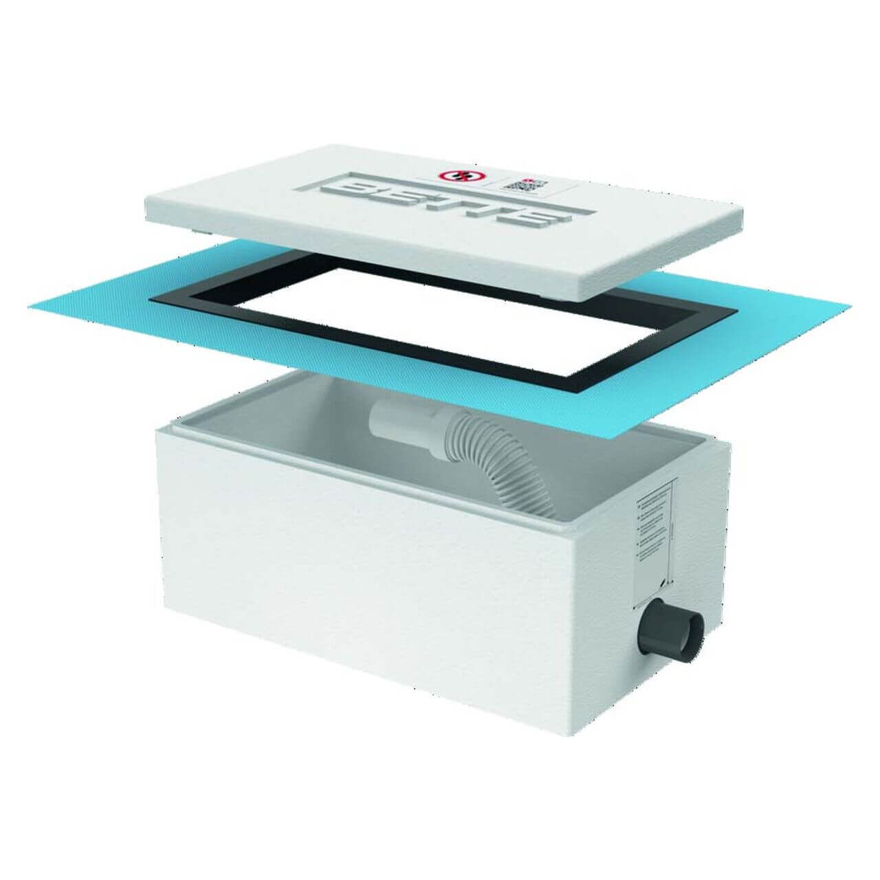 Bette Installationsbox Easy Connect mit Deckel aus Piocelan