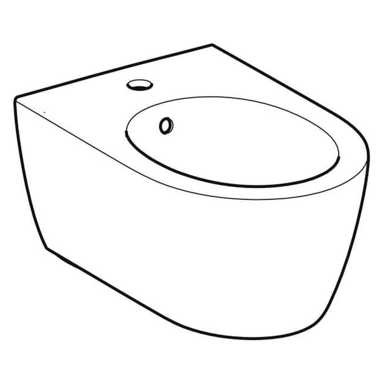 Geberit Wand-Bidet iCon mit Überlauf weiß