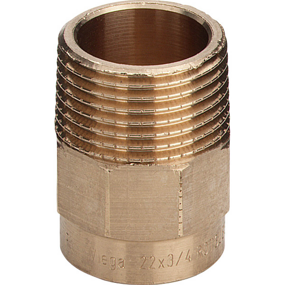 Viega Übergangsnippel 94243 G 28 mm x R 3/4 Rotguss