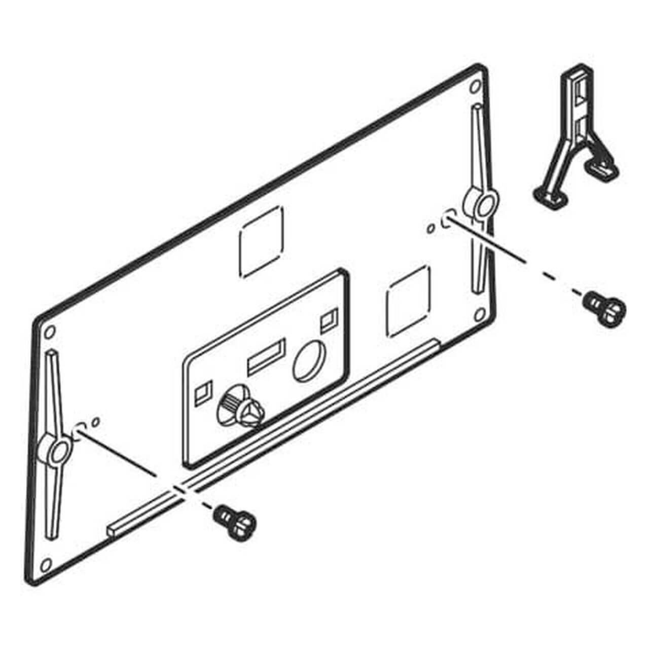 Geberit - Schutzplatte | Hebelmechanik | Bügel Transparent für Spül-Stopp-Spülungen