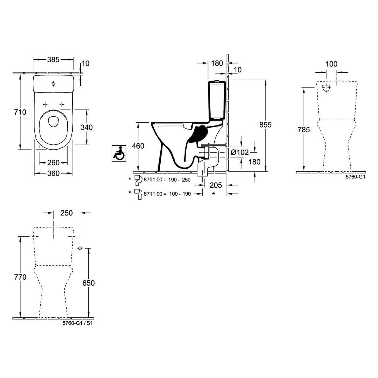 Villeroy & Boch Stand-Tiefspül-WC ViCare DirectFlush Weiß (4620R001)
