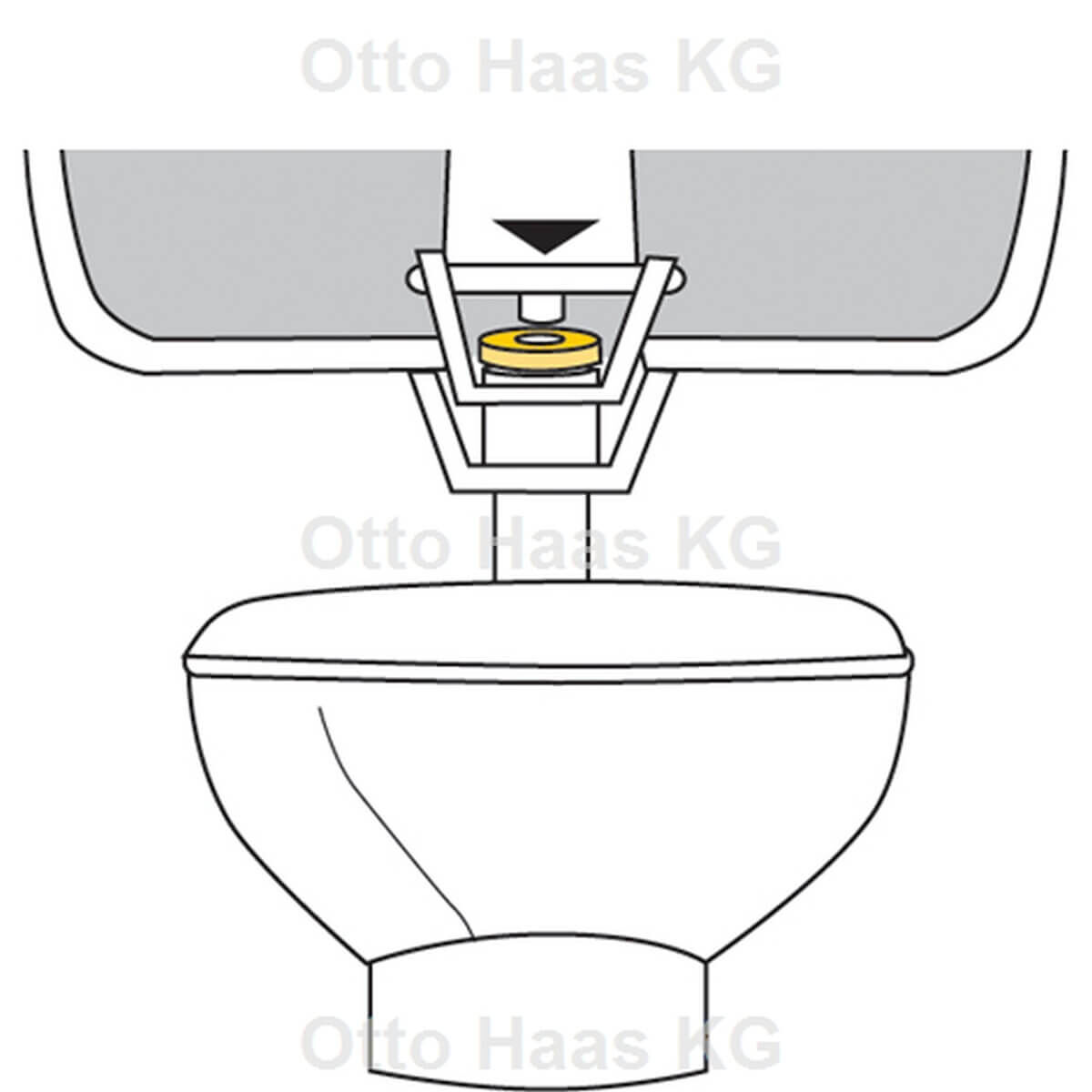 Haas Gummi-Membrane 74 x 22 x 2 mm schwarz flach für Spülkasten