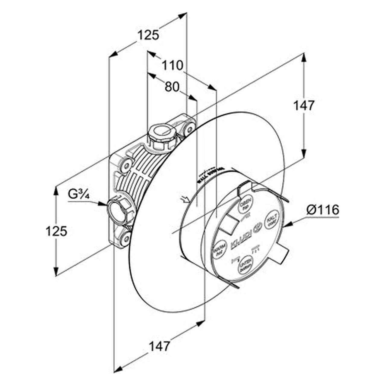 Kludi Grundkörper FLEXX.BOXX DN 20 Unterputz