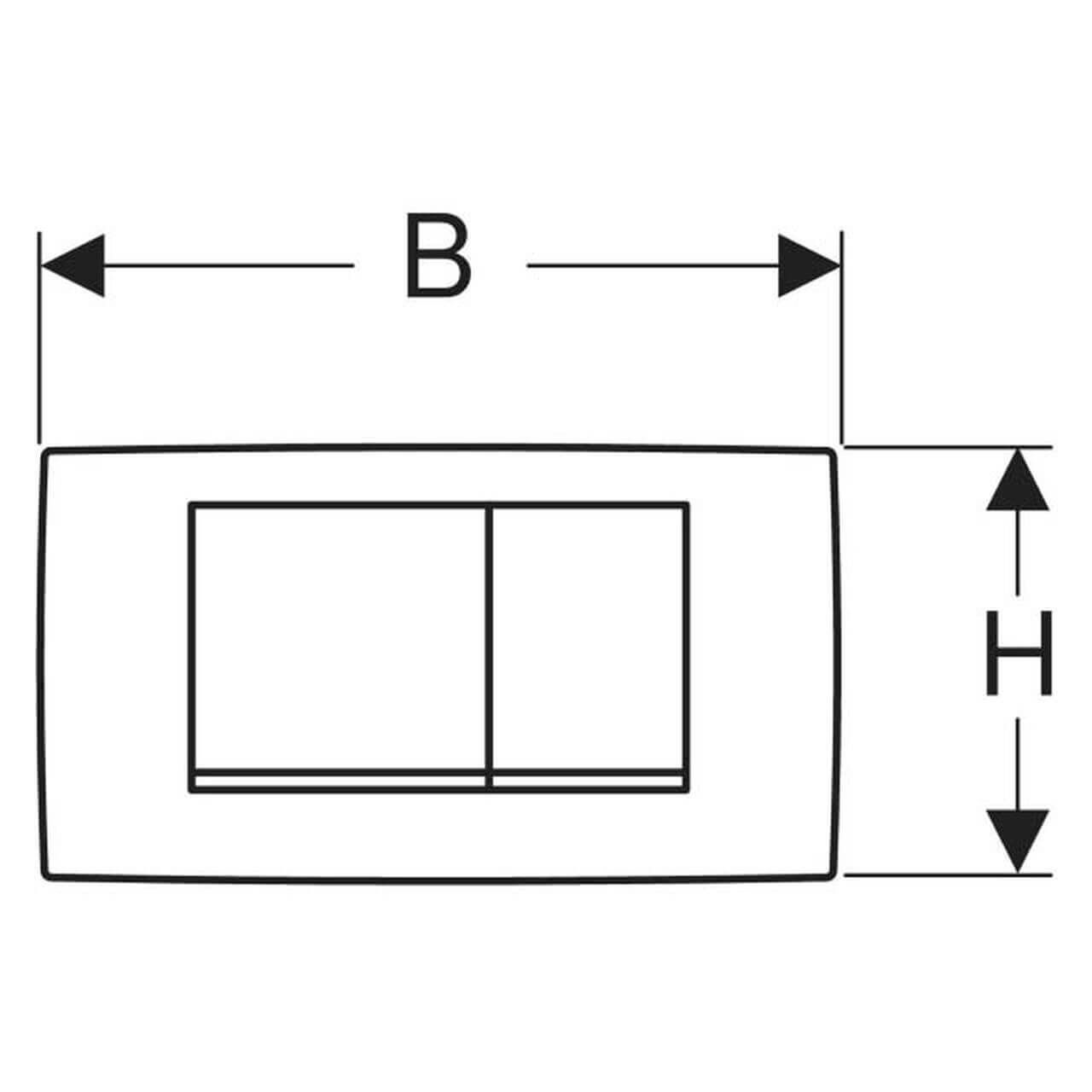 Geberit Betätigungsplatte Twinline 30 Mattchrom, 2-Mengen-Spülung