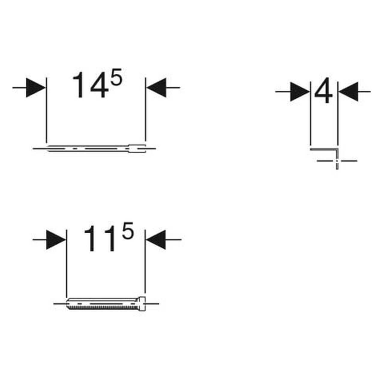 Geberit Verlängerungsset für Delta und Twinline für UP-Spülkästen Vormauerung max. 18 cm (240058001)