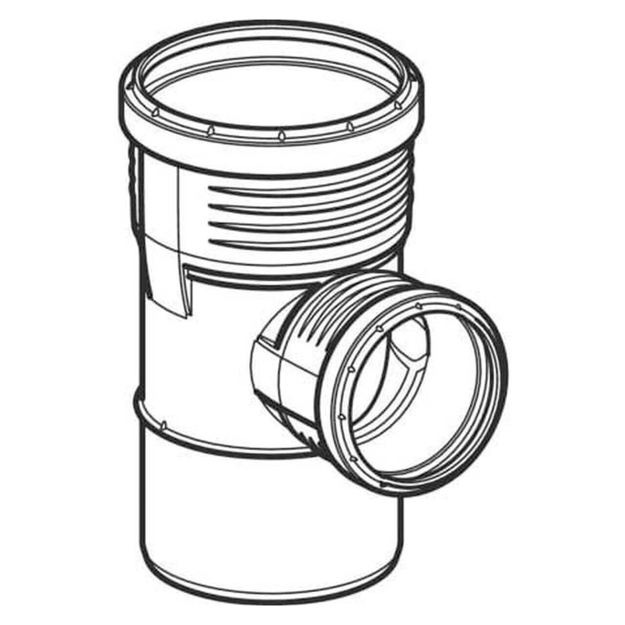 Geberit Abzweig Silent PP DN 70/50 87,5° schalloptimiert