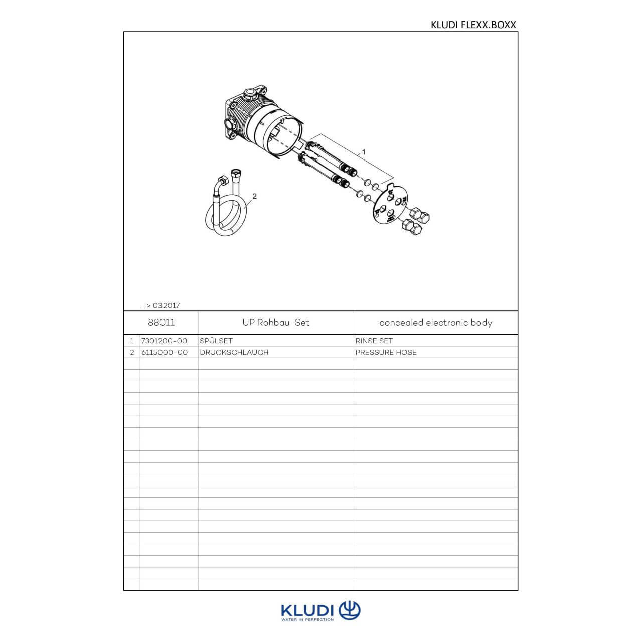Kludi Grundkörper FLEXX.BOXX DN 20 Unterputz