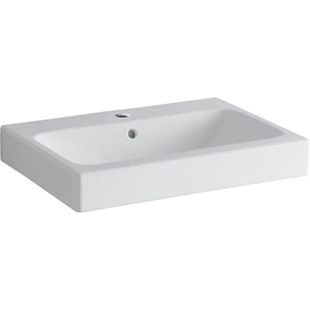 Geberit Waschtisch iCon 60 x 48,5 cm weiß mit Hahnloch und Überlauf