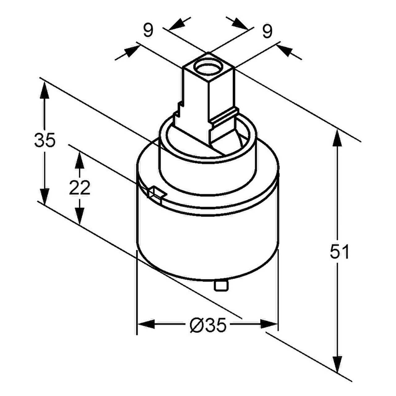 Kludi Kartusche Steuereinheit 35 mm (7560500-00) – jetzt bei Meds24 Kludi Kartusche Steuereinheit 35 mm (7560500-00)