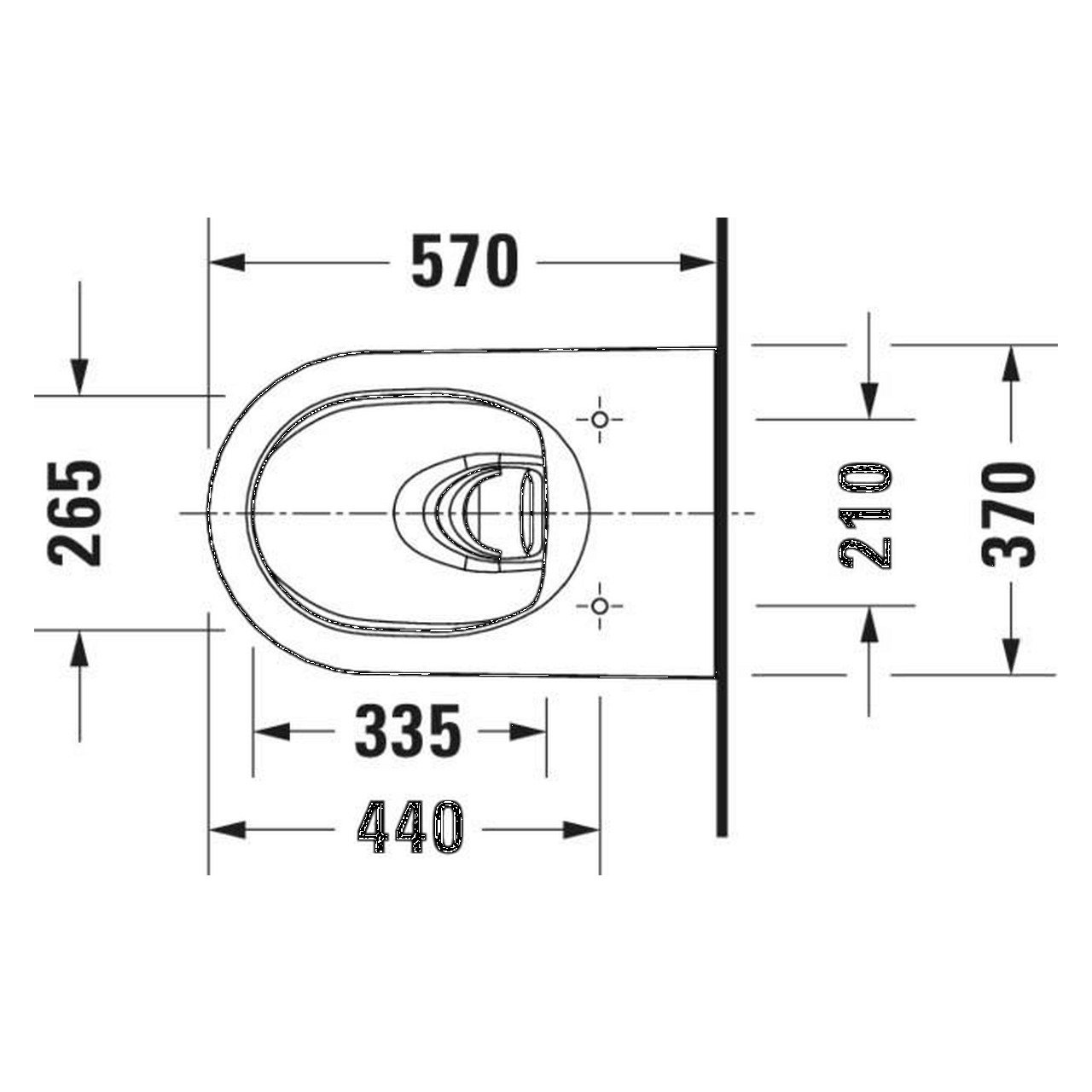 Duravit Wand-Tiefspül-WC Set Me by Starck HygieneFlush Rimless mit WC-Sitz Weiß