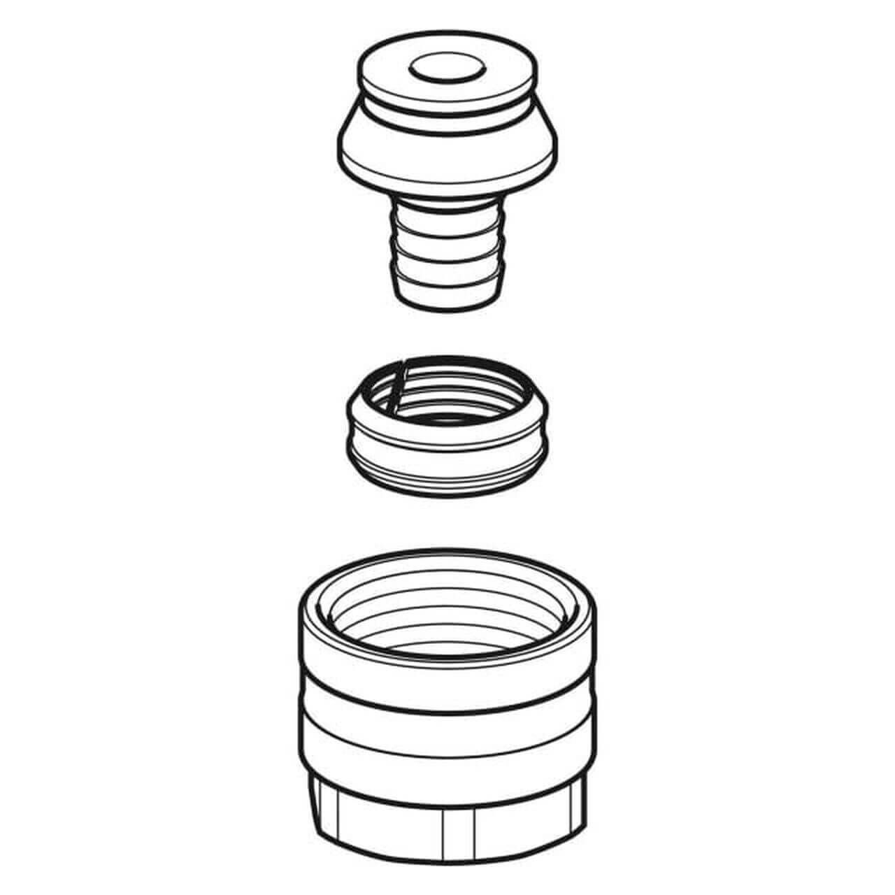 Geberit Anschlussverschraubung Mepla Ø 16 mm x G 3/4 für Eurokonus messing