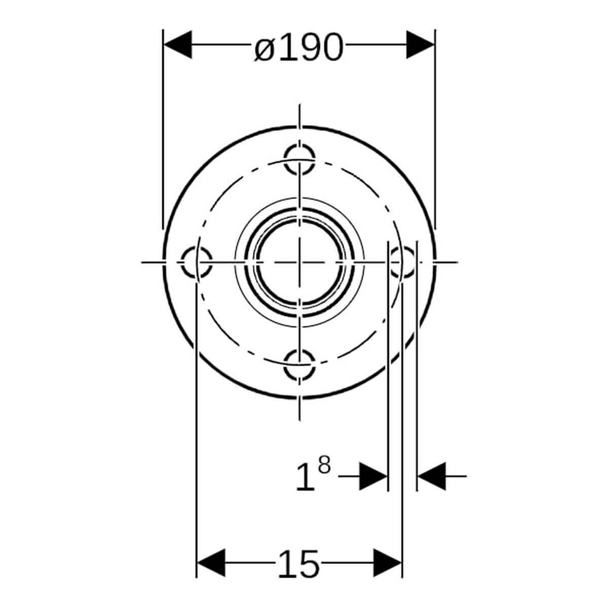 Geberit Flansch Mapress Therm DN 80 Ø 88,9 mm Länge 12,1 cm PN 6