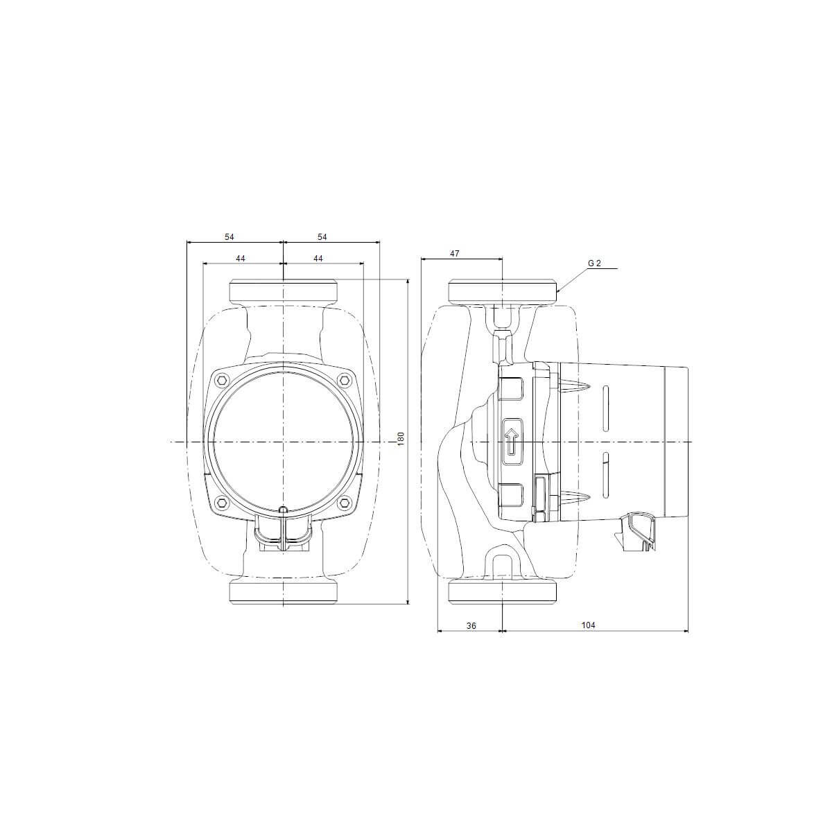 Grundfos Umwälzpumpe 32-40 Alpha2