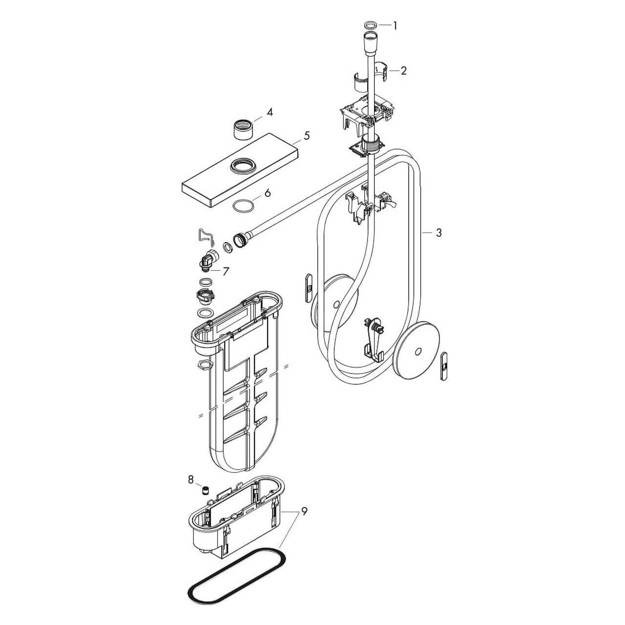 Hansgrohe Wannen-Schlauchbox sBox eckig (28010000)