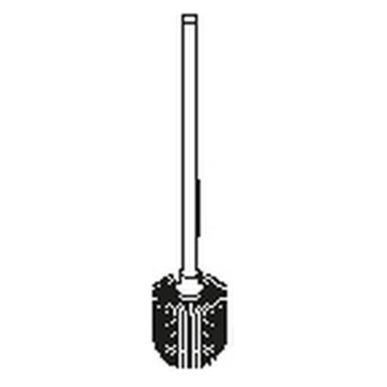 HEWI Toilettenbürste Chrom Ø76 mm - Metallstiel mit Bajonettverschluss
