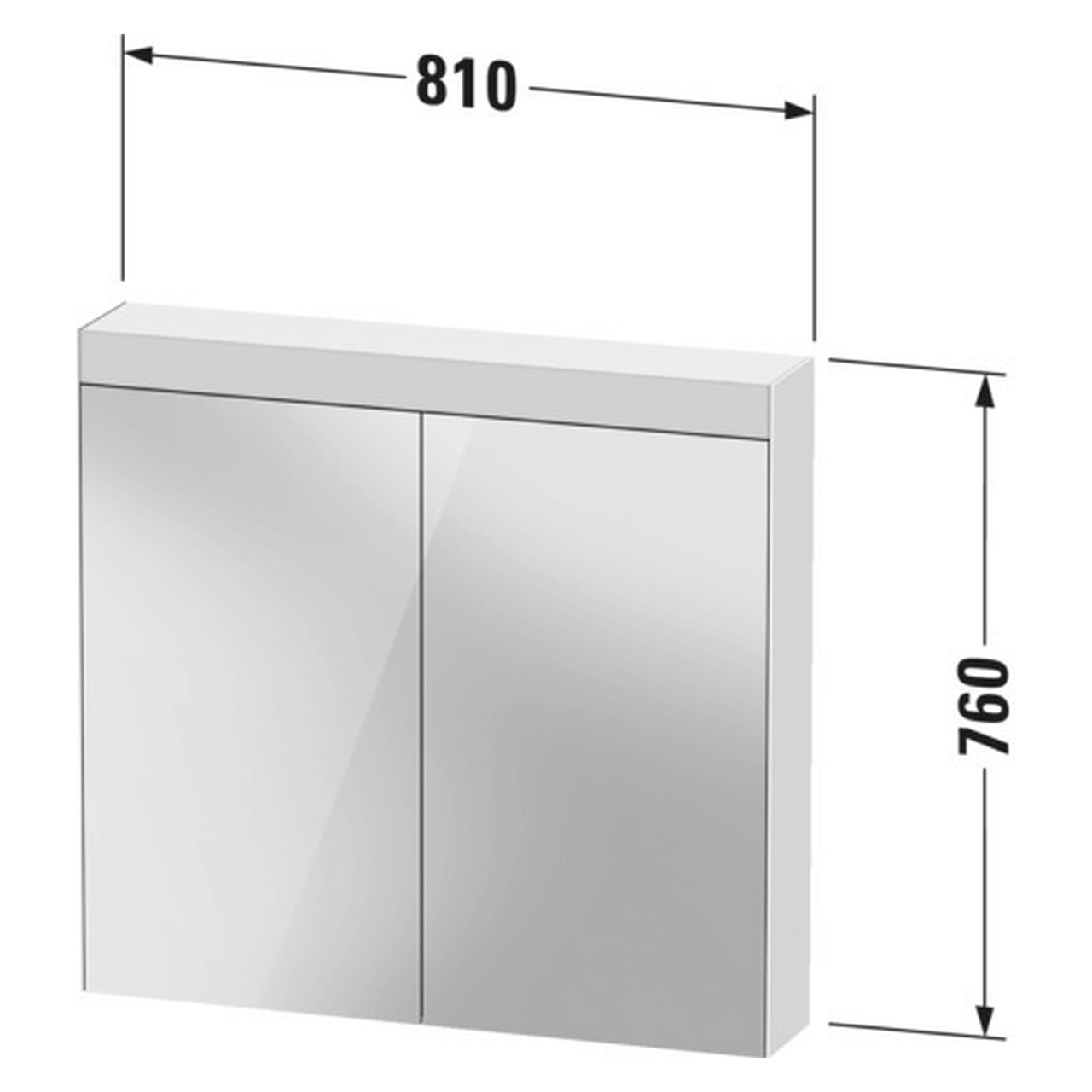 Duravit Spiegelschrank Best Version 81 cm mit LED und 2 Türen (LM7841000000)