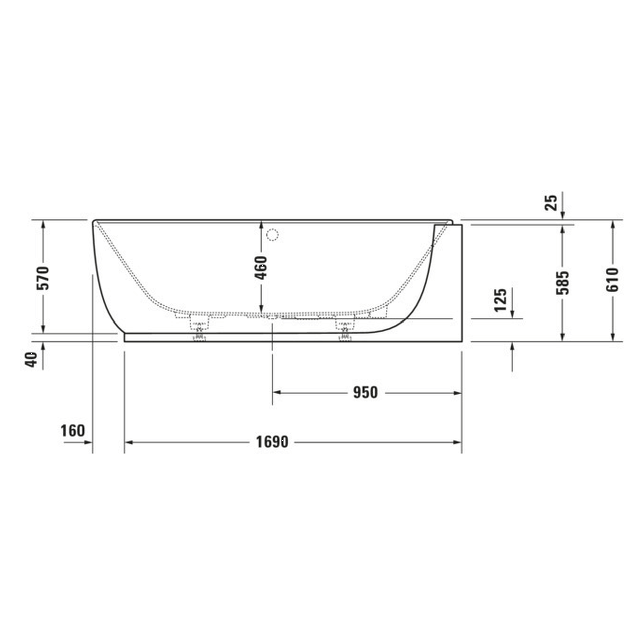 Duravit Oval-Badewanne Luv 185x95 cm Weiß, rechts (700432000000000) – jetzt bei Meds24 Duravit Oval-Badewanne Luv 185x95 cm Weiß, rechts (700432000000000)