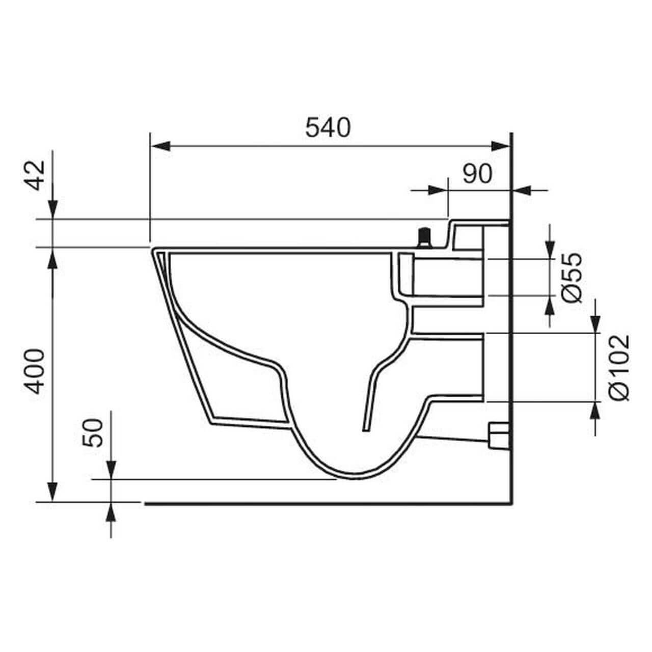 Tece Wand-WC Teceone mit Duschfunktion Weiß Spülrandlos