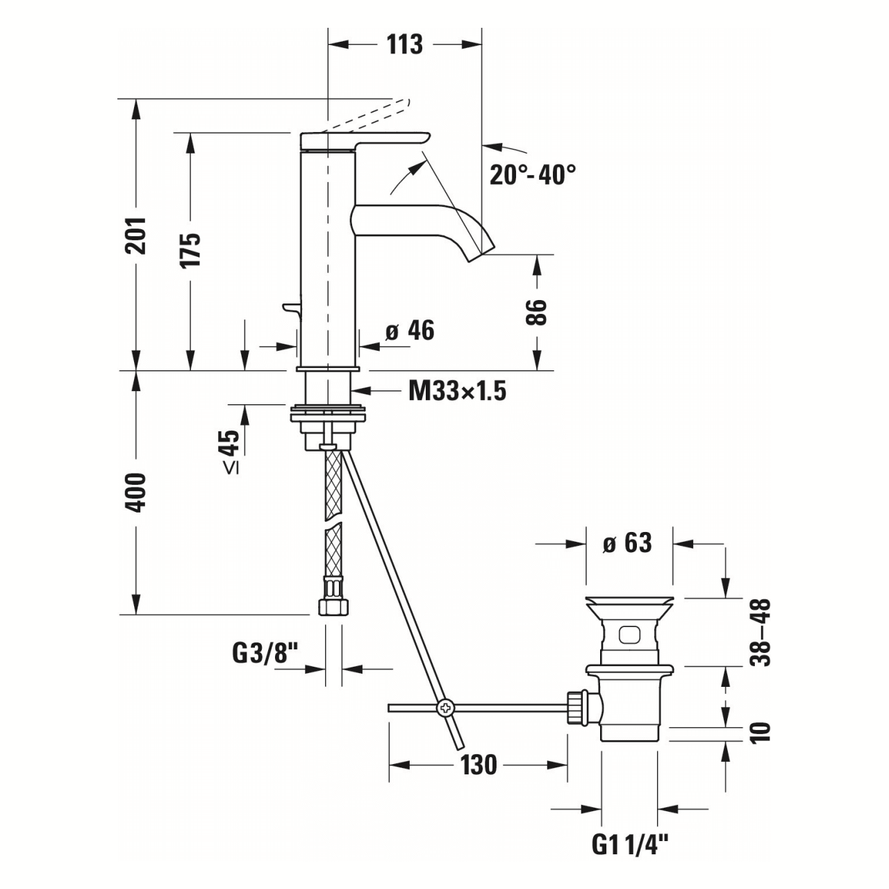 Duravit Waschtischarmatur C.1 M Schwarz Matt 113 mm Ausladung (C11020002046) – jetzt bei Meds24 Duravit Waschtischarmatur C.1 M Schwarz Matt 113 mm Ausladung (C11020002046)