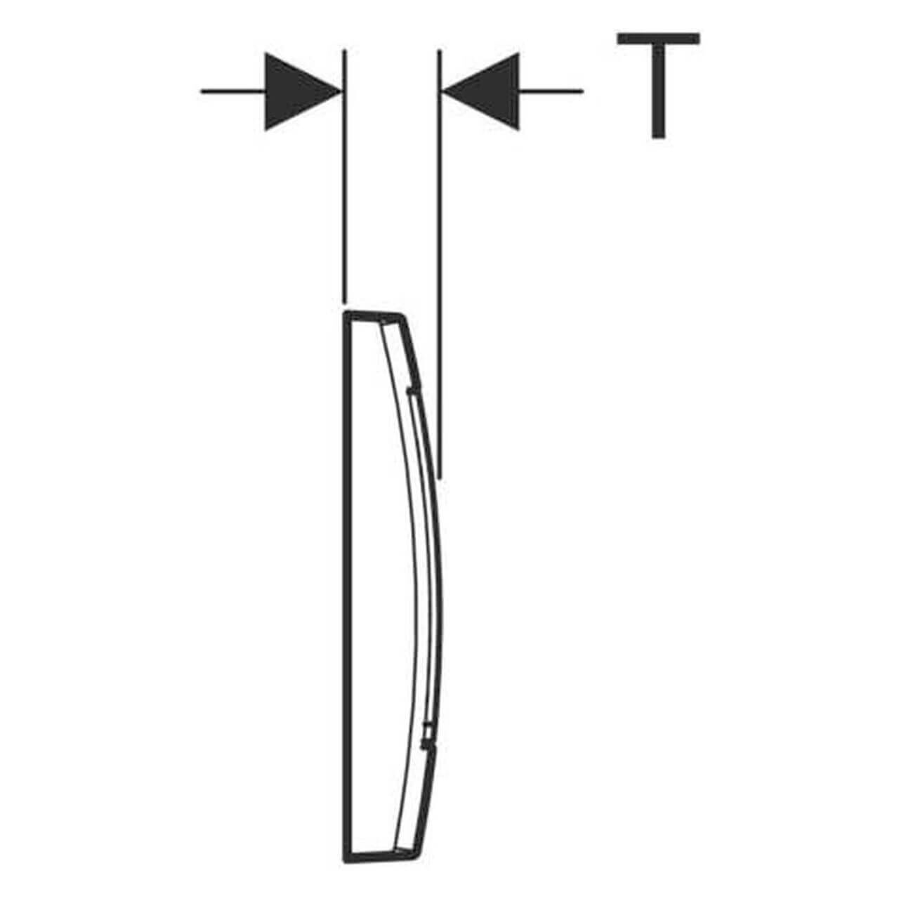 Geberit Betätigungsplatte Twinline 30 Weiß/Chrom, 2-Mengen-Spülung