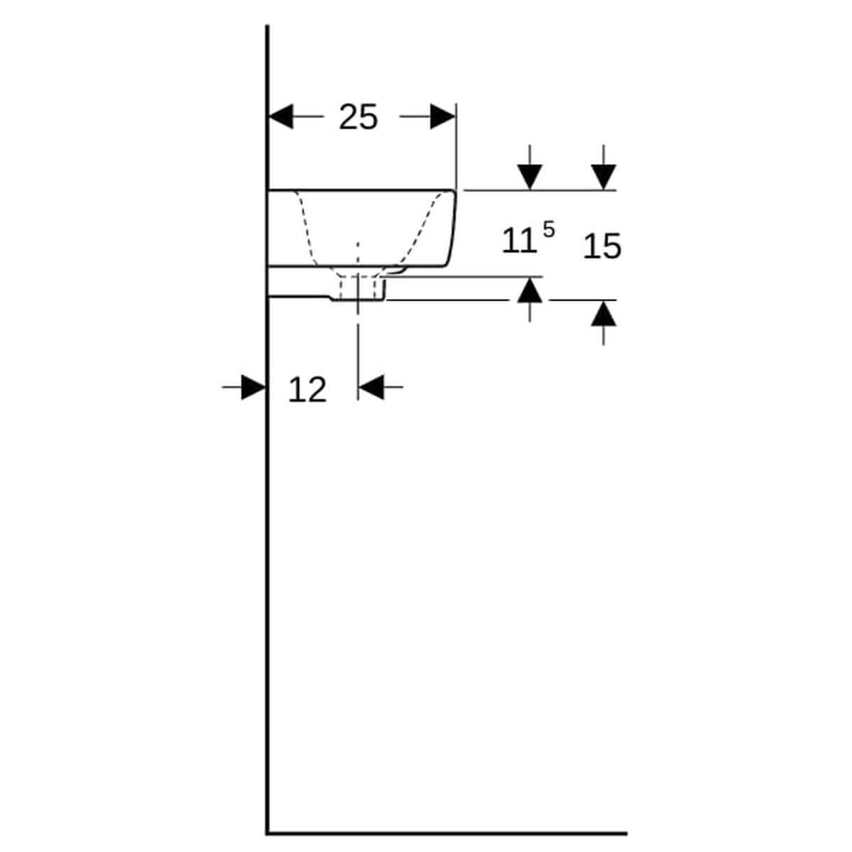 Geberit Handwaschbecken Renova Compact 40x25 cm