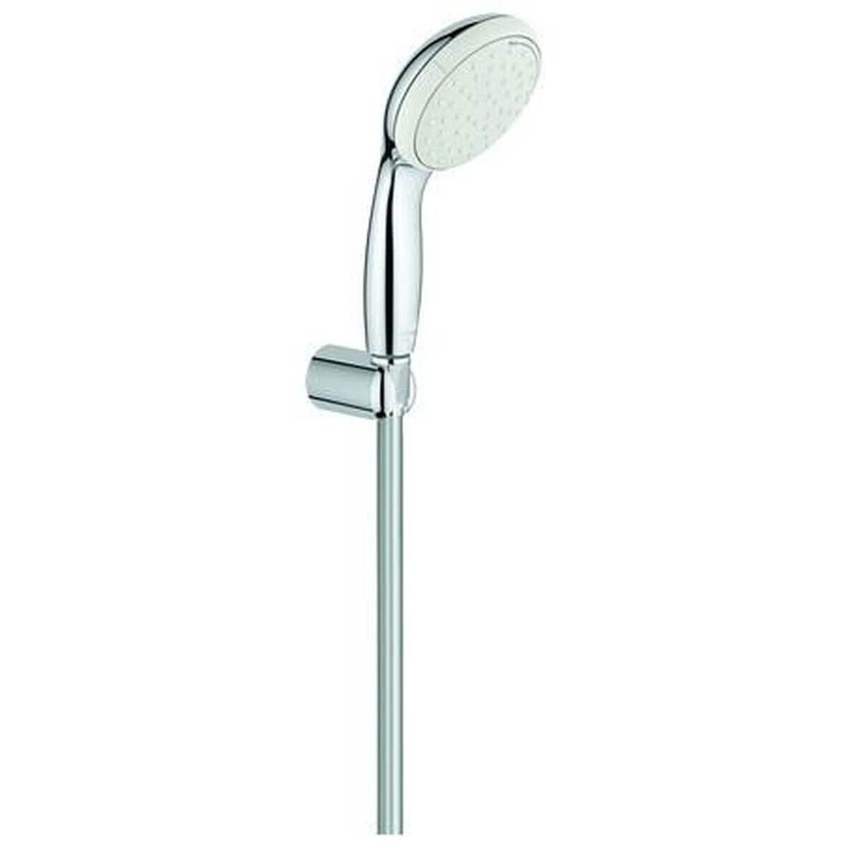 GROHE Handbrause-Set Tempesta 100 II | Wandhalter starr | 2 Strahlarten | Chrom | Schlauch 125 cm