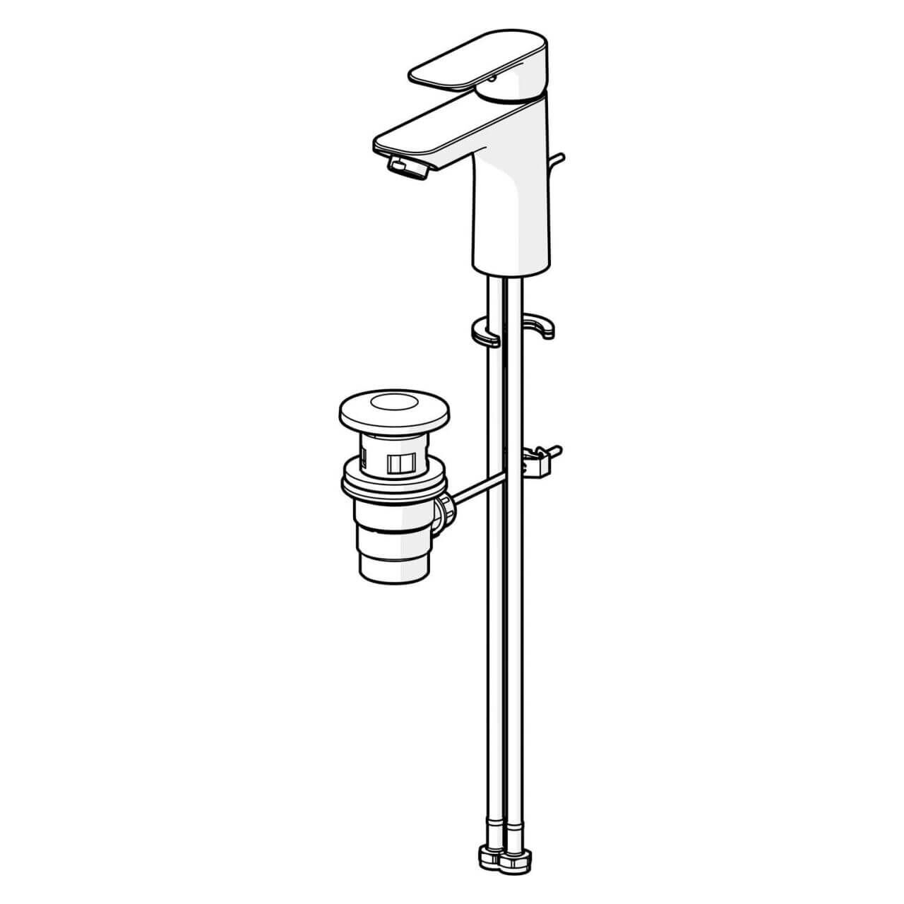 Hansa Waschtischarmatur Hansabasic XL Chrom DN 15 mit Ablaufgarnitur