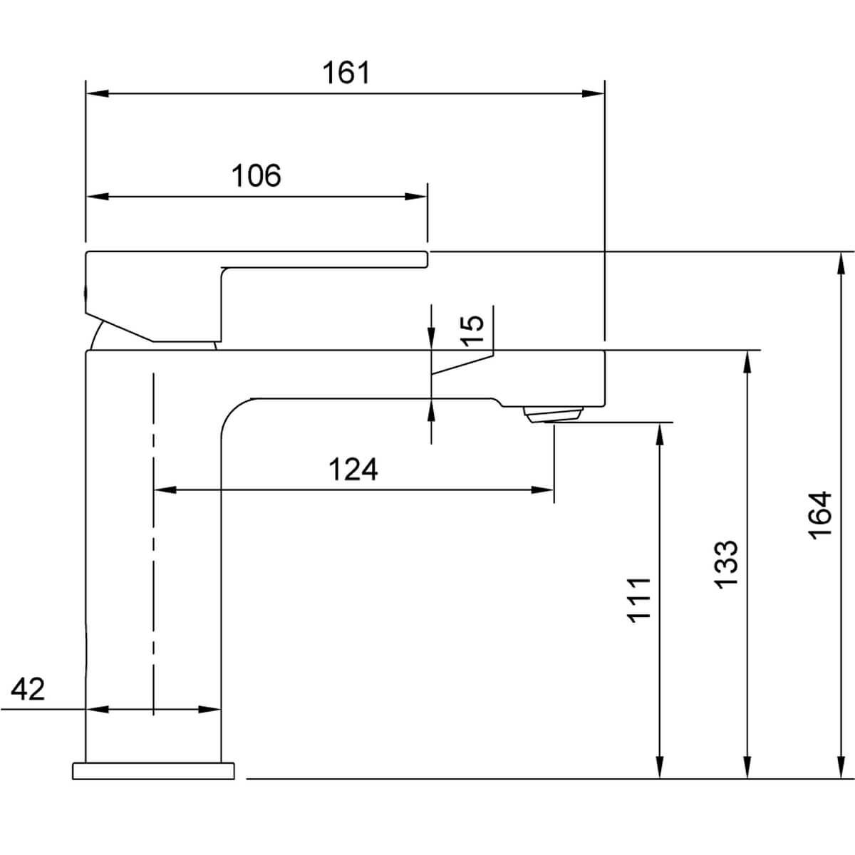 Villeroy & Boch Waschtischarmatur Architectura chrom mit Ablaufgarnitur