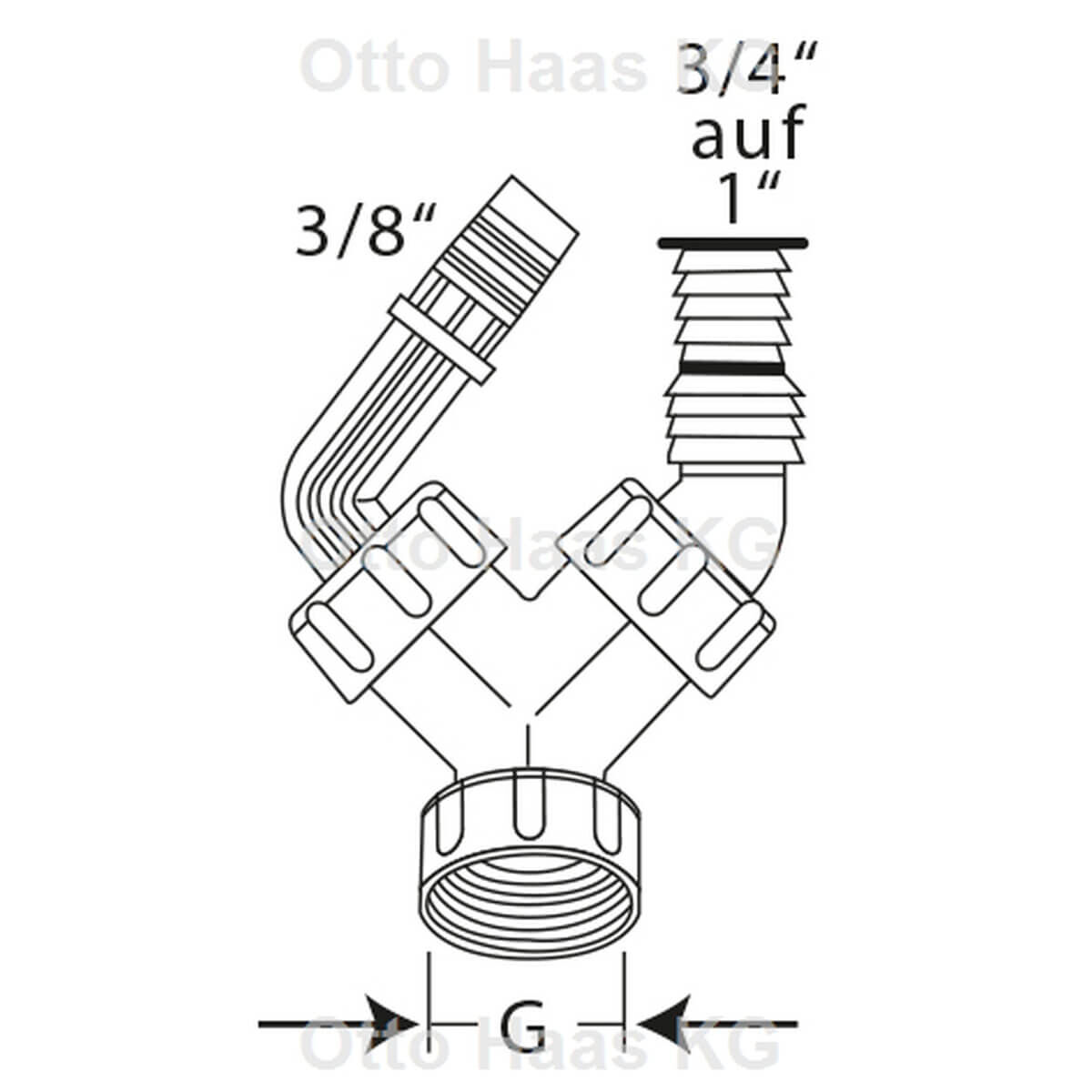 Haas Kondensat-/Geräteanschl-Tülle SAVE 1" 3/4" auf 1" 3/8 / 10 mm weiß