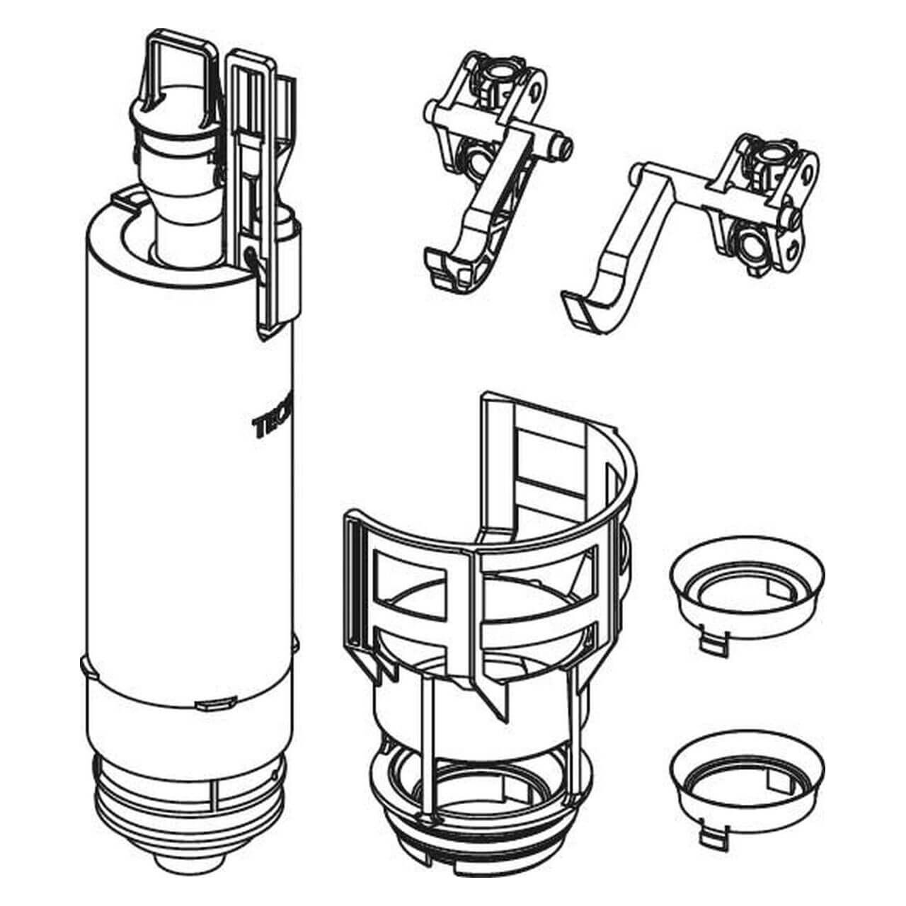Tece Ablaufventil A2 für UP-Spülkästen 13 cm