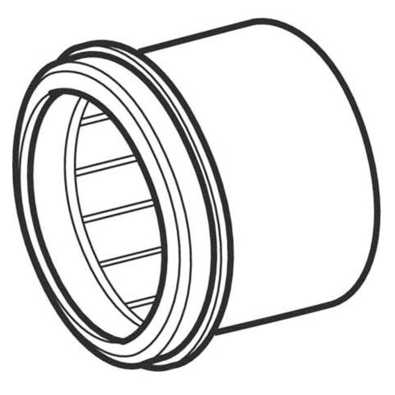Geberit Übergangsmuffe PE DN 90/100 mit Lippendichtung EPDM PE-HD