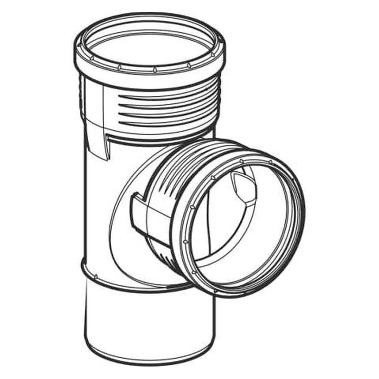 Geberit Bogenabzweig Silent PP DN 100/90 87,5° mit Innenradius