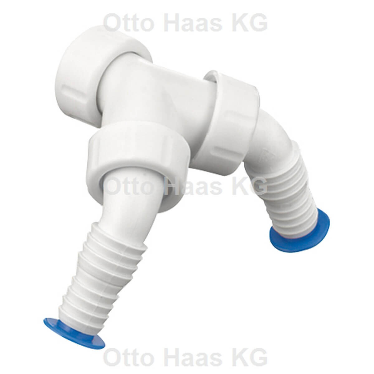Haas Kombi-Doppel-Geräteanschlusstülle 1" und 3/4" weiß