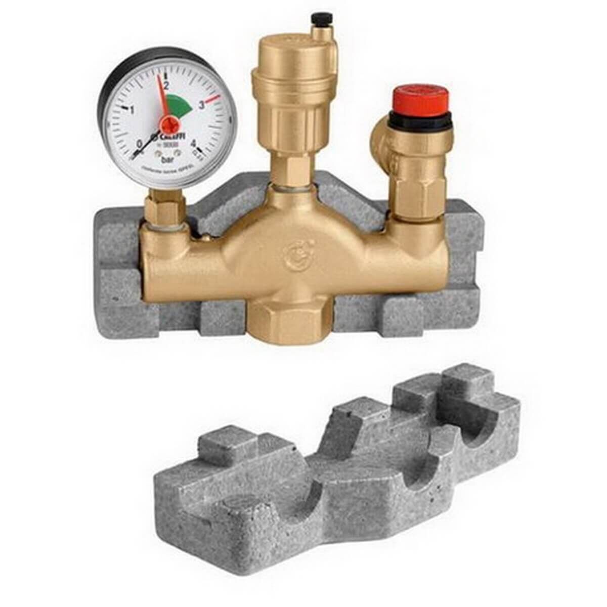 Caleffi Kesselsicherheitsgruppe 1" 3 bar mit Isolierung bis 50 kW