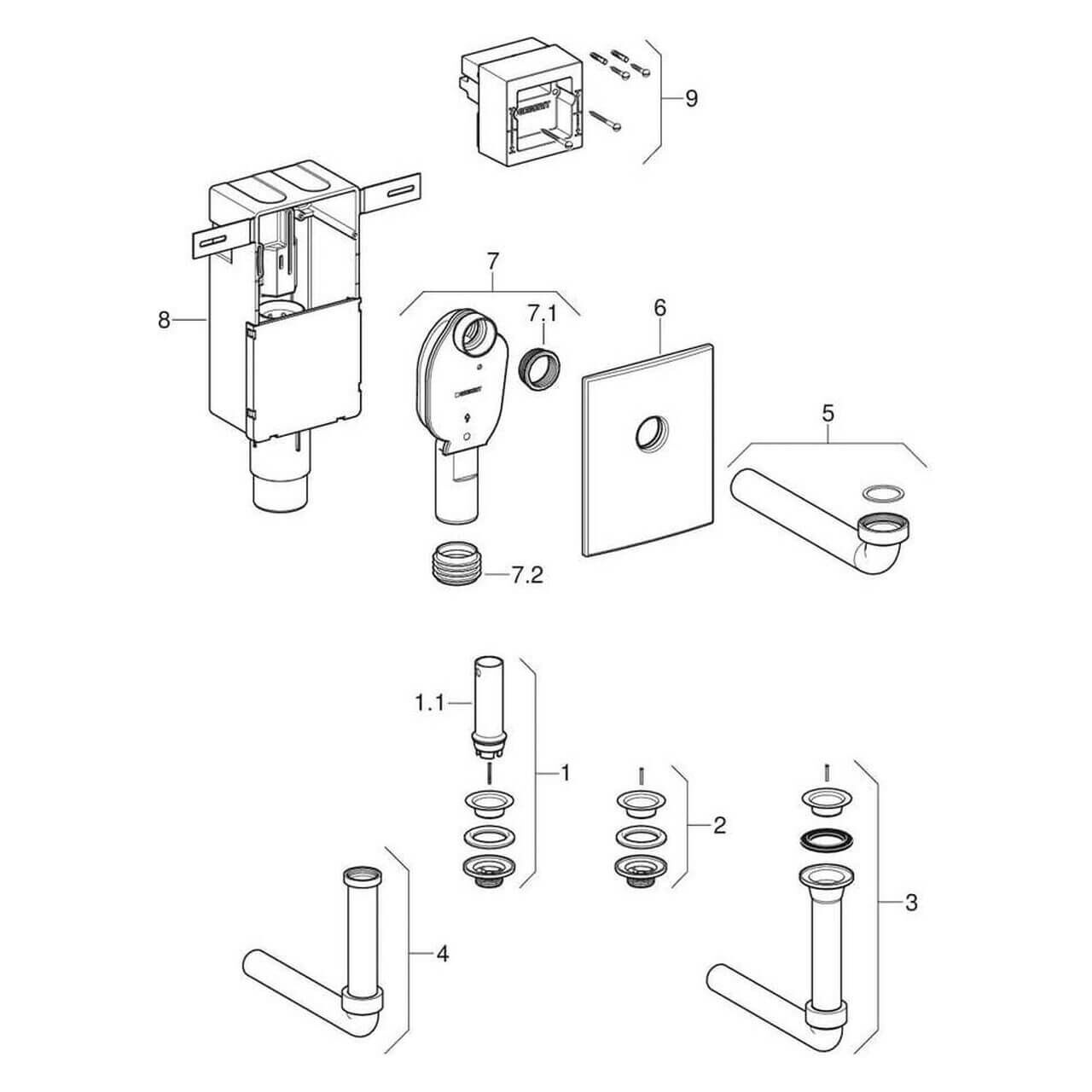 Geberit Unterputz-Geruchsverschluss 50/56 mm Weiß (151120111) – jetzt bei Meds24 Geberit Unterputz-Geruchsverschluss 50/56 mm Weiß (151120111)