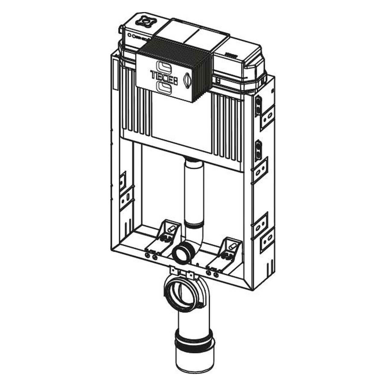 Tece WC-Modul Tecebox 1060 mm mit Spülkasten Frontbetätigung
