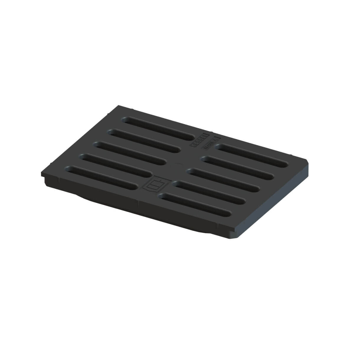 Kessel Abdeckplatte 276x191x30 mm mit Schlitzrost PVC Klasse A 15 schwarz