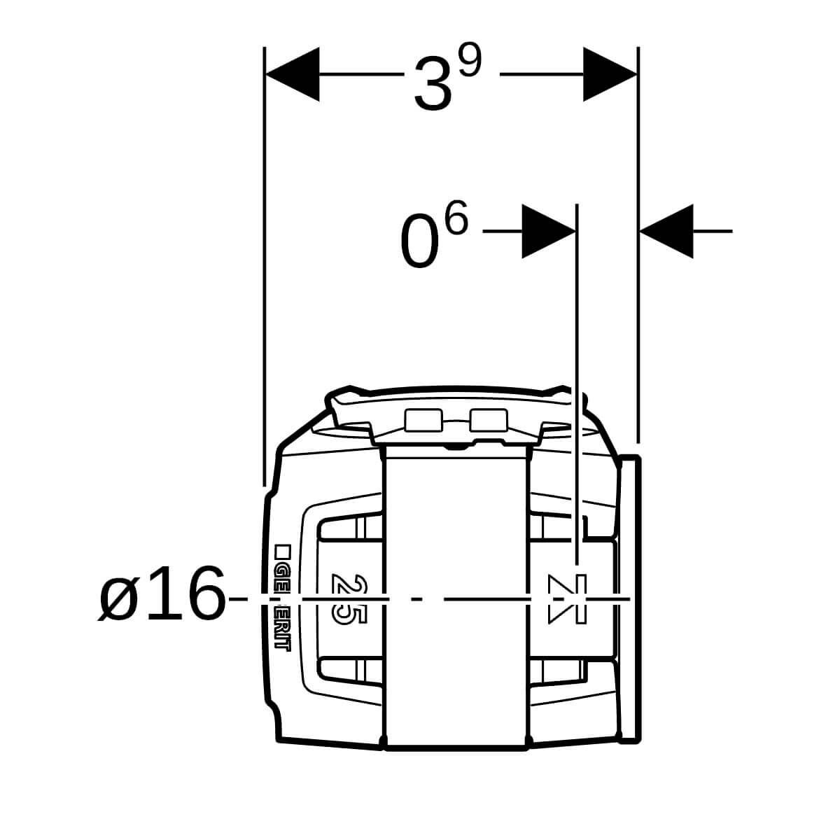 Geberit Rohr-Endstopfen FlowFit Ø 16 mm