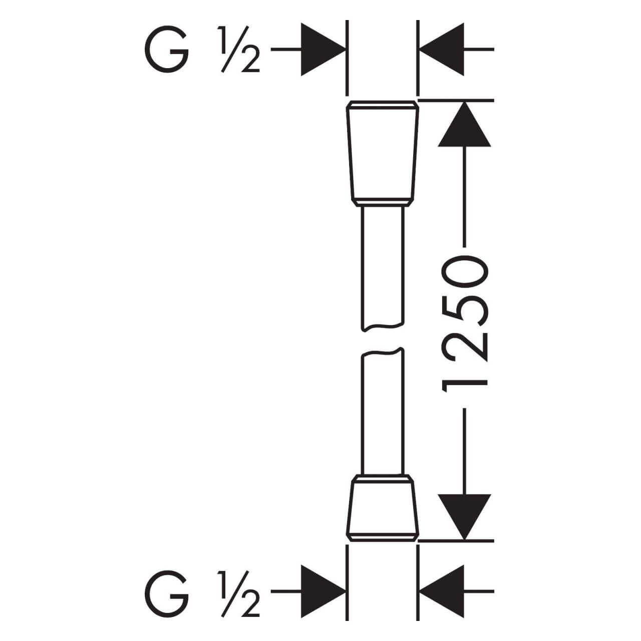 Hansgrohe Brauseschlauch Isiflex 1250 mm Schwarz